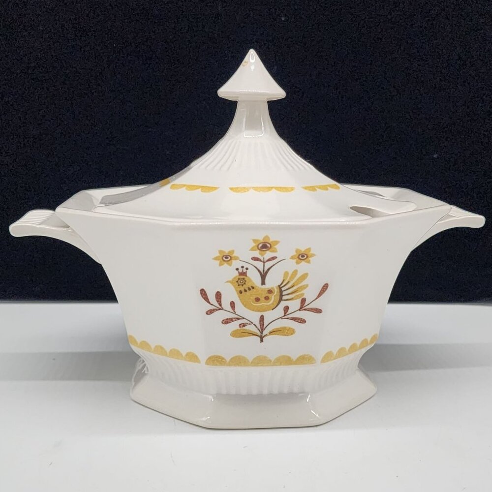 Vintage Castleton China Independence Ironstone 7" Tureen With Lid & Handles BOHO